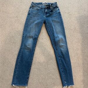 7 For All Mankind Dark Blue Straight Leg Jeans
